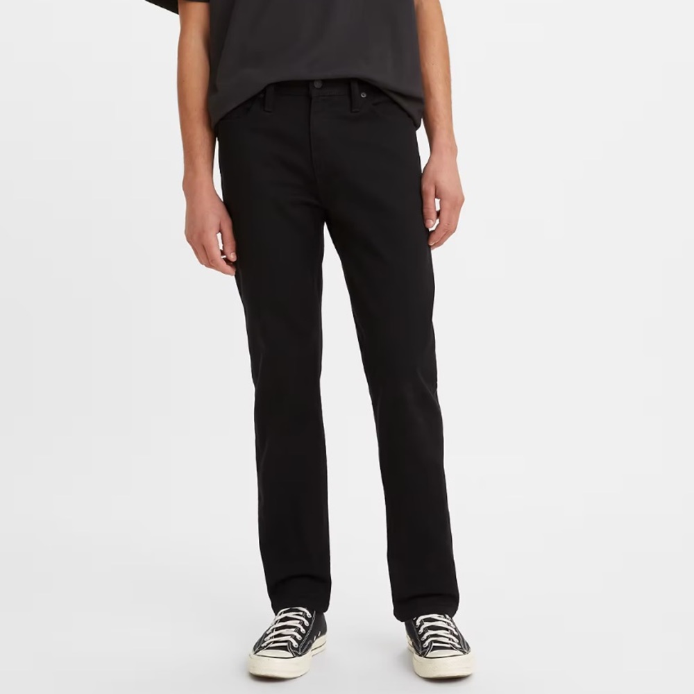 Jet black slim fit Levi jeans